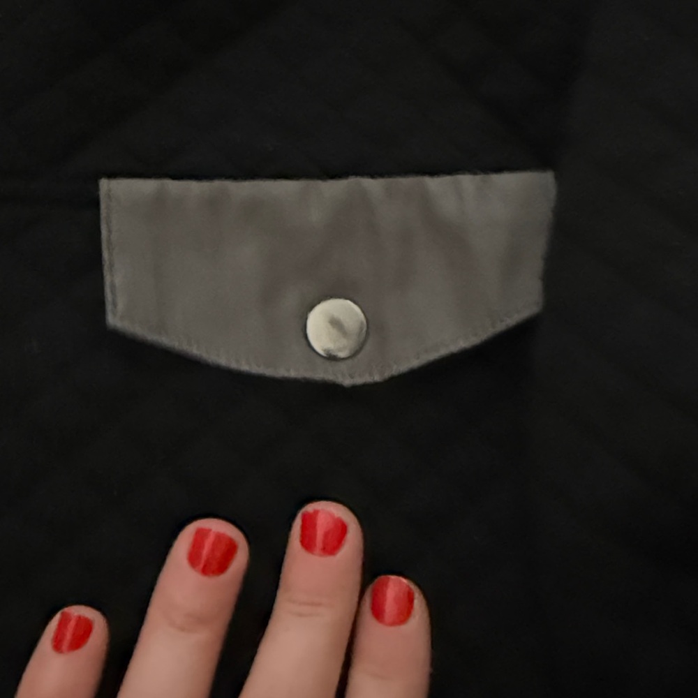 Doe & Rae Black Quilted Button-Up - Picture 5 of 5